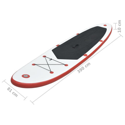 Stand Up Paddle Surfboard SUP Aufblasbar Rot und Weiß - Pazzar.ch