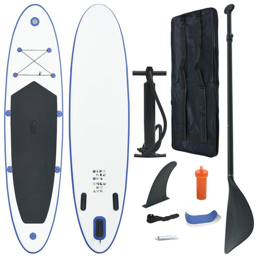Stand Up Paddle Surfboard SUP Aufblasbar Blau und Weiß - Pazzar.ch