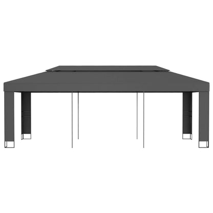 Pavillon mit Doppeldach 3 x 6 m Anthrazit - Pazzar.ch