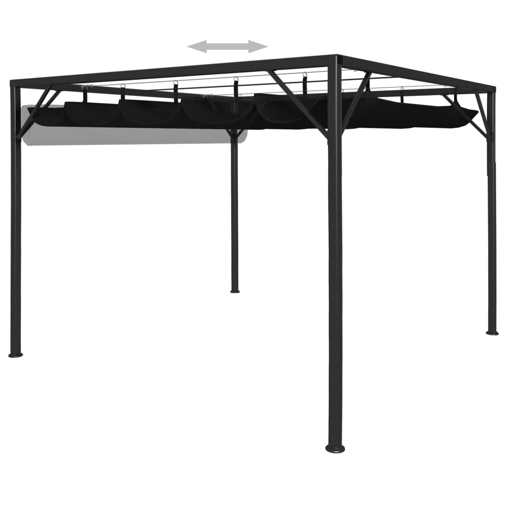 Gartenpavillon mit ausziehbarem Dach 3×3 m Anthrazit - Pazzar.ch