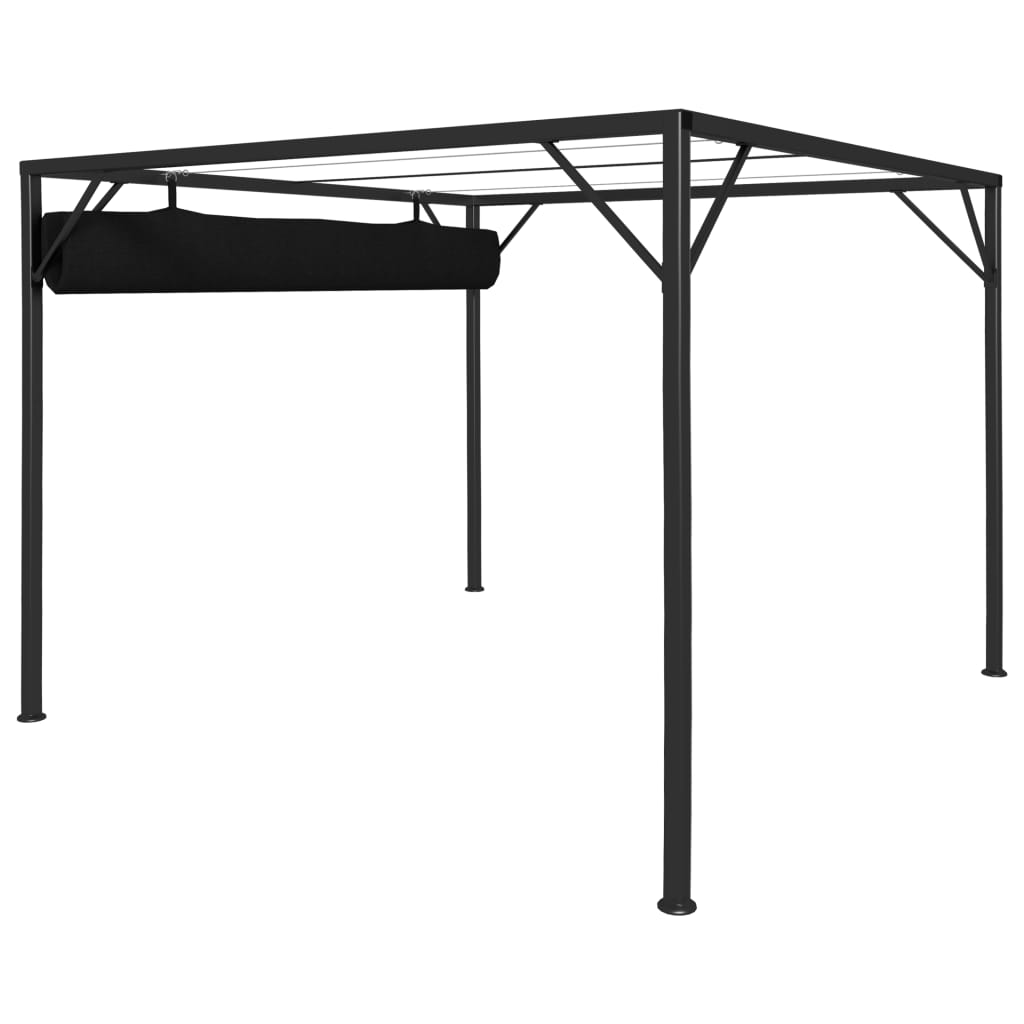 Gartenpavillon mit ausziehbarem Dach 3×3 m Anthrazit - Pazzar.ch