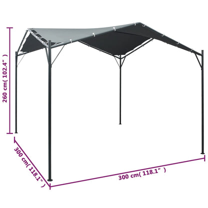 Pavilion Partyzelt Überdachung 3x3 m Stahl Anthrazit - Pazzar.ch