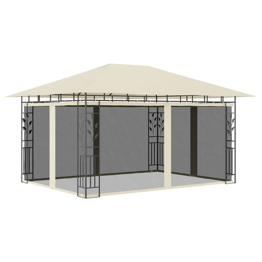 Pavillon mit Moskitonetz 4x3x2,73 m Creme 180 g/m² - Pazzar.ch