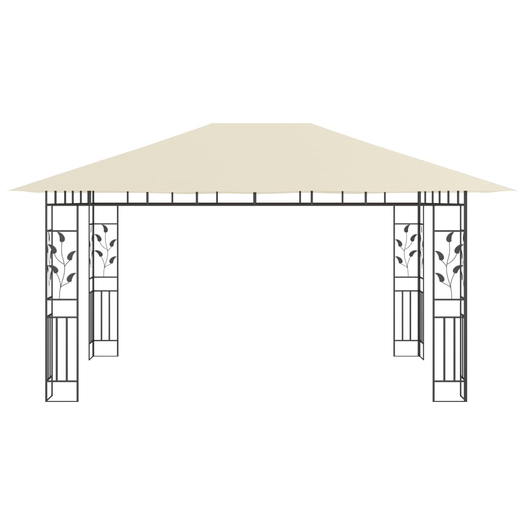 Pavillon mit Moskitonetz 4x3x2,73 m Creme 180 g/m² - Pazzar.ch