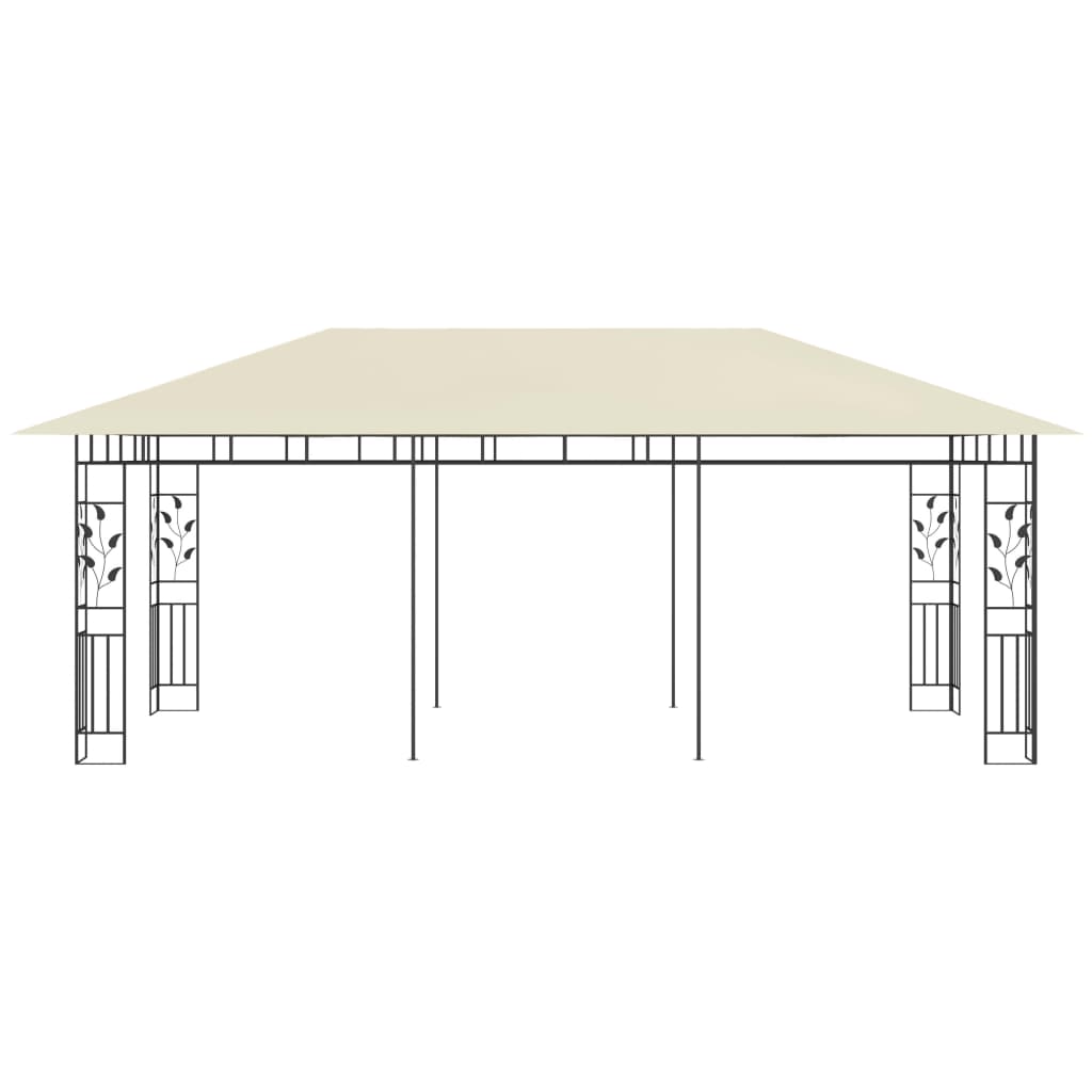Pavillon mit Moskitonetz 6x3x2,73 m Creme - Pazzar.ch