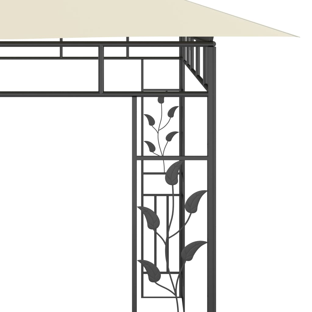 Pavillon mit Moskitonetz 6x3x2,73 m Creme - Pazzar.ch