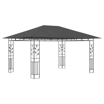 Pavillon mit Moskitonetz 4x3x2,73 m Anthrazit 180 g/m² - Pazzar.ch