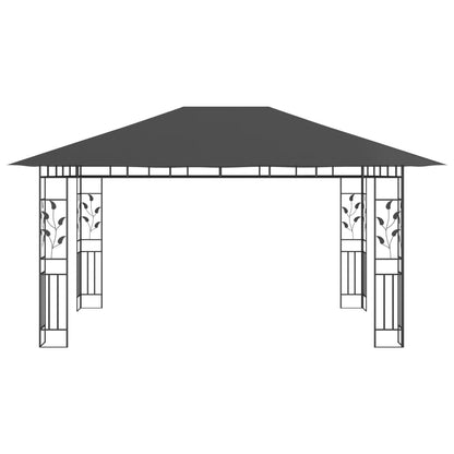 Pavillon mit Moskitonetz 4x3x2,73 m Anthrazit 180 g/m² - Pazzar.ch