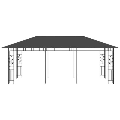 Pavillon mit Moskitonetz 6x3x2,73 m Anthrazit - Pazzar.ch