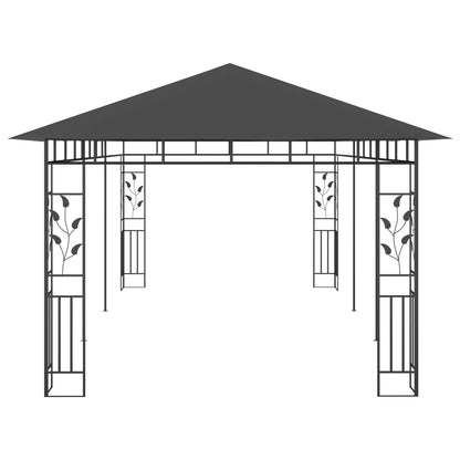 Pavillon mit Moskitonetz 6x3x2,73 m Anthrazit - Pazzar.ch