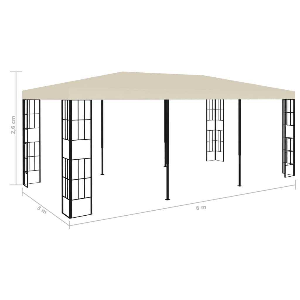 Pavillon 3x6 m Creme - Pazzar.ch