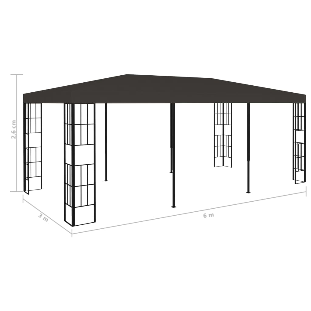 Pavillon 3x6 m Anthrazit - Pazzar.ch