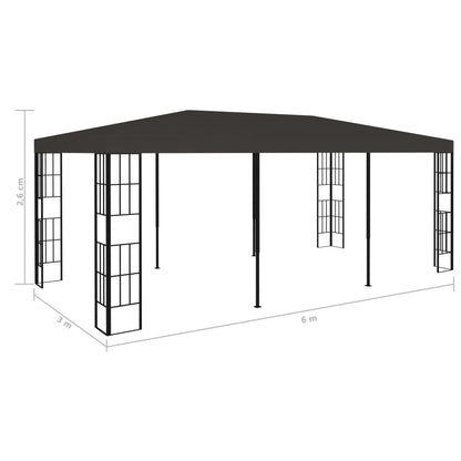 Pavillon 3x6 m Anthrazit - Pazzar.ch