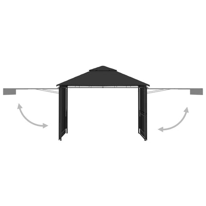 Pavillon mit Doppelt Erweiterten Dächern 3x3x2,75 cm 180 g/m² - Pazzar.ch