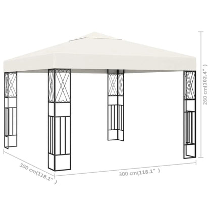 Pavillon 3×3 m Creme Stoff - Pazzar.ch