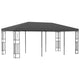 Pavillon 3x6 m Anthrazit Stoff