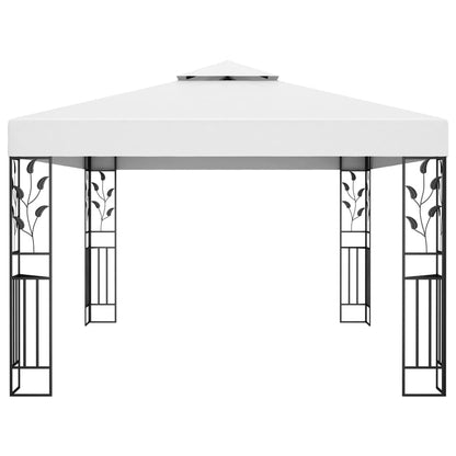 Pavillon mit Doppeldach 3x4 m Weiß - Pazzar.ch