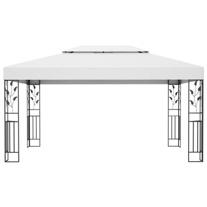 Pavillon mit Doppeldach 3x4 m Weiß - Pazzar.ch