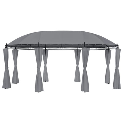 Pavillon mit Vorhängen 520x349x255 cm Anthrazit - Pazzar.ch
