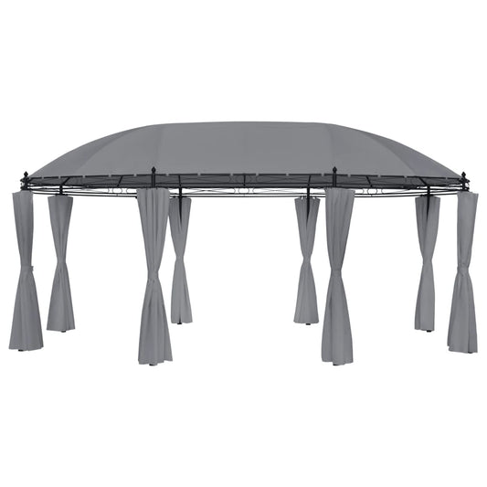 Pavillon mit Vorhängen 520x349x255 cm Anthrazit - Pazzar.ch
