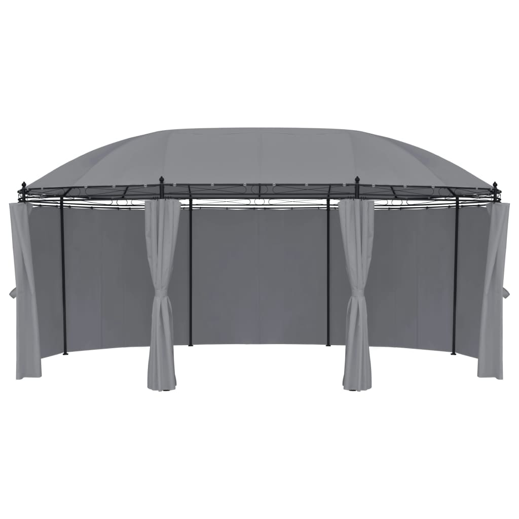 Pavillon mit Vorhängen 520x349x255 cm Anthrazit - Pazzar.ch