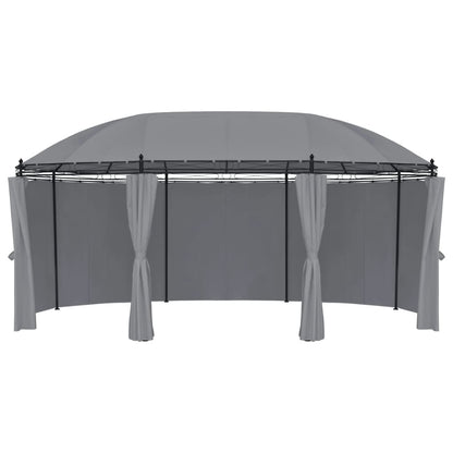 Pavillon mit Vorhängen 520x349x255 cm Anthrazit - Pazzar.ch