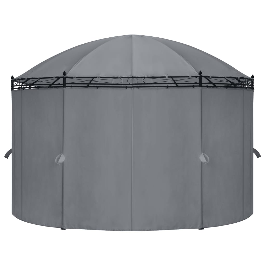 Pavillon mit Vorhängen 520x349x255 cm Anthrazit