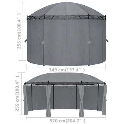 Pavillon mit Vorhängen 520x349x255 cm Anthrazit - Pazzar.ch