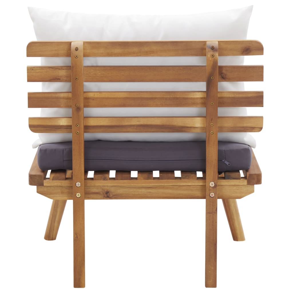 4-tlg. Garten-Lounge-Set mit Auflagen Massivholz Akazie - Pazzar.ch