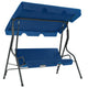 Hollywoodschaukel Dunkelblau 170×110×153 cm Stoff