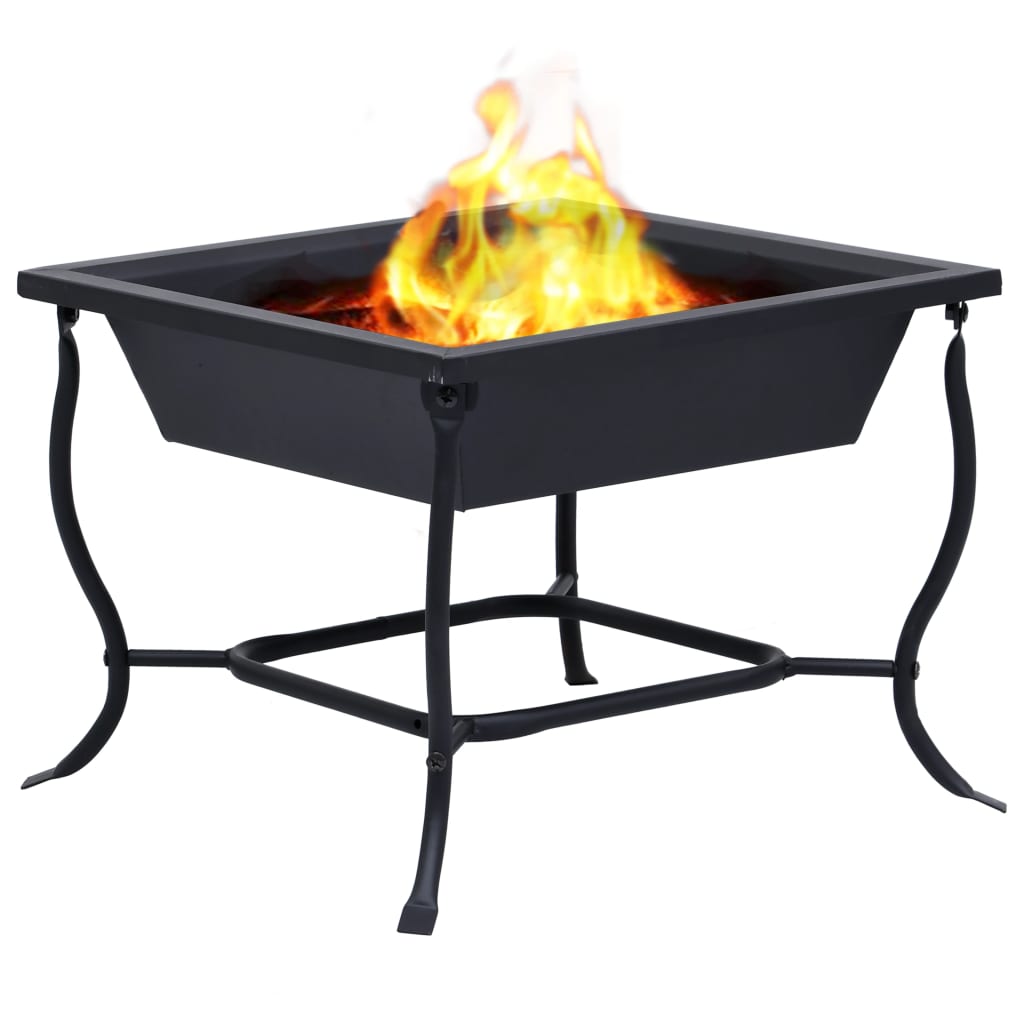 Feuerstelle Schwarz 42x42x45 cm Stahl - Pazzar.ch