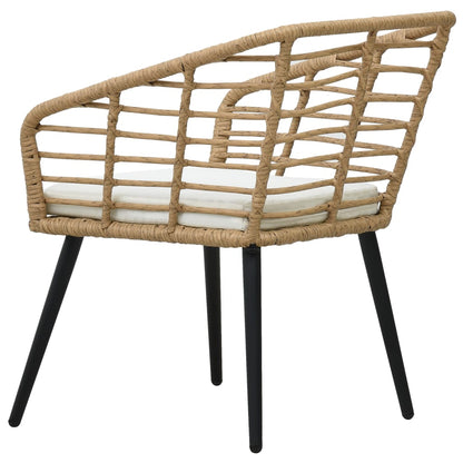 Gartenstühle 2 Stk. mit Auflagen Poly Rattan Eiche - Pazzar.ch