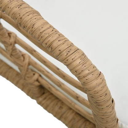 Gartenstühle 2 Stk. mit Auflagen Poly Rattan Eiche - Pazzar.ch
