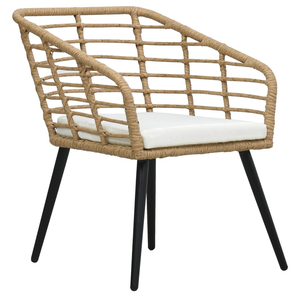 3-tlg. Bistro-Set Poly Rattan Eiche - Pazzar.ch