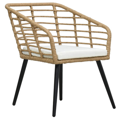 3-tlg. Bistro-Set Poly Rattan Eiche - Pazzar.ch