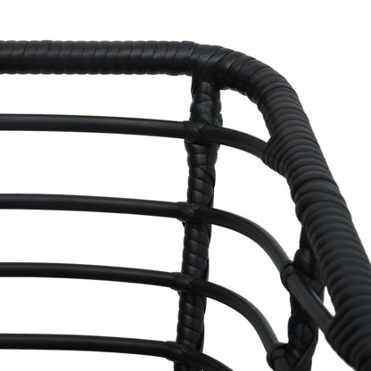 Gartenstühle 2 Stk. mit Auflagen Poly Rattan Schwarz - Pazzar.ch