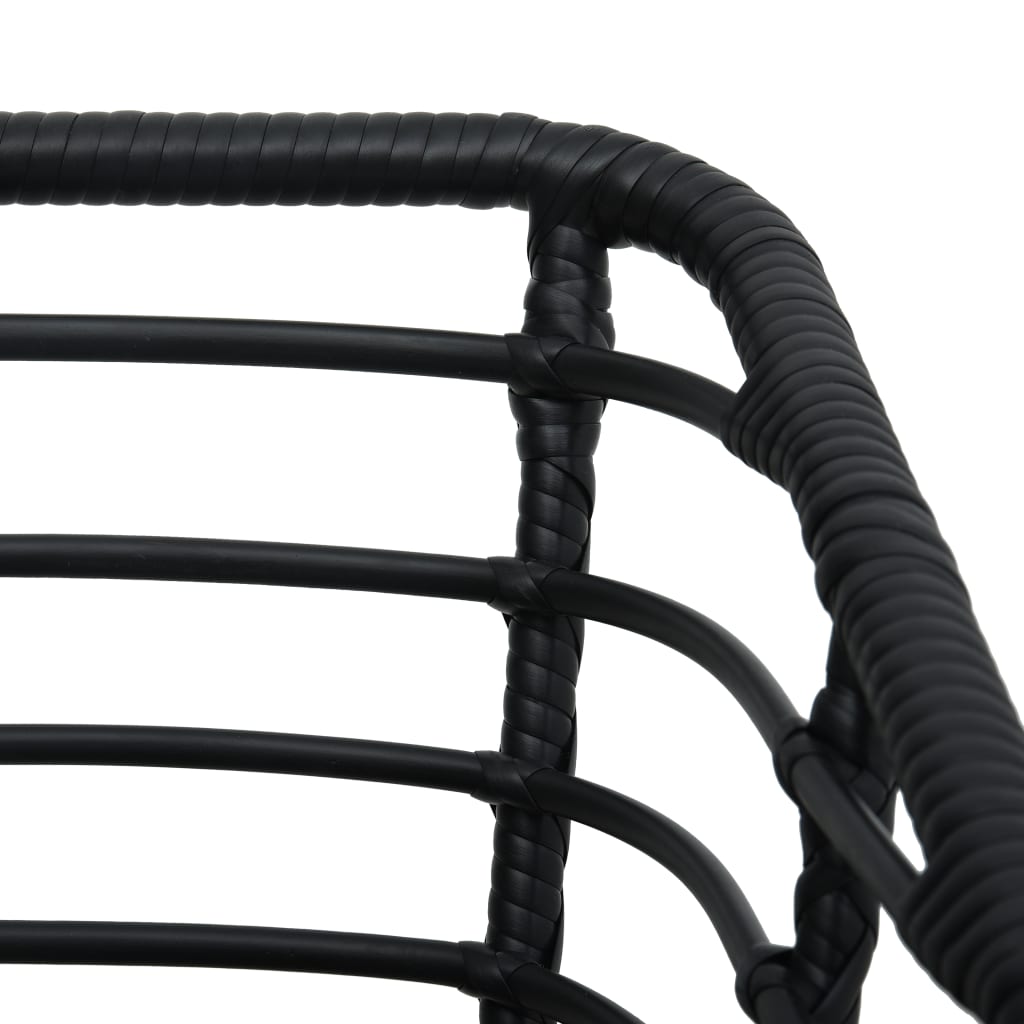 3-tlg. Bistro-Set Poly Rattan Schwarz - Pazzar.ch