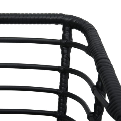 3-tlg. Bistro-Set Poly Rattan Schwarz - Pazzar.ch