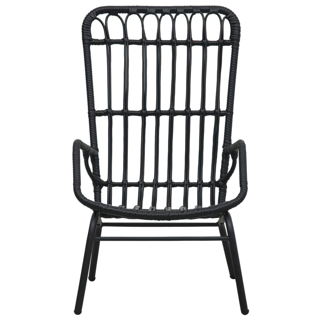 Gartenstuhl Poly Rattan Schwarz - Pazzar.ch