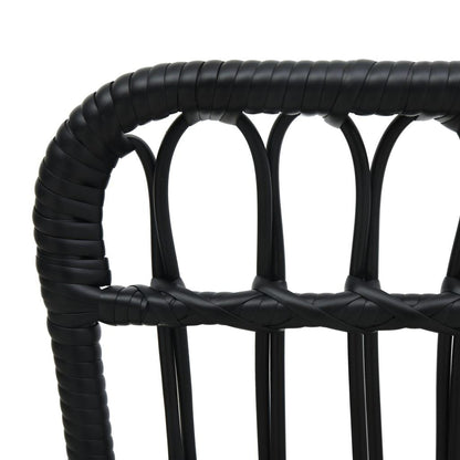 Gartenstuhl Poly Rattan Schwarz - Pazzar.ch
