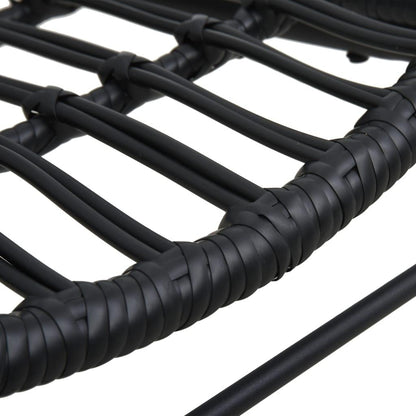 Gartenstuhl Poly Rattan Schwarz - Pazzar.ch