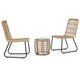 3-tlg. Bistro-Set Poly Rattan Eiche