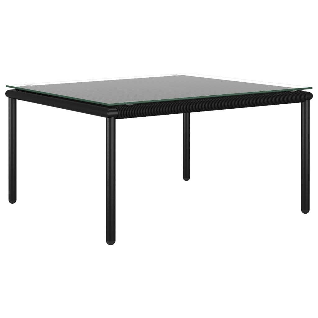 6-tlg. Garten-Lounge-Set mit Auflagen Schwarz PVC - Pazzar.ch