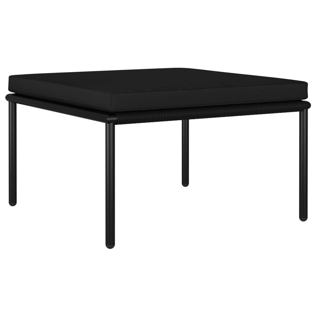 6-tlg. Garten-Lounge-Set mit Auflagen Schwarz PVC - Pazzar.ch