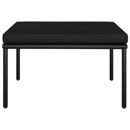 6-tlg. Garten-Lounge-Set mit Auflagen Schwarz PVC - Pazzar.ch