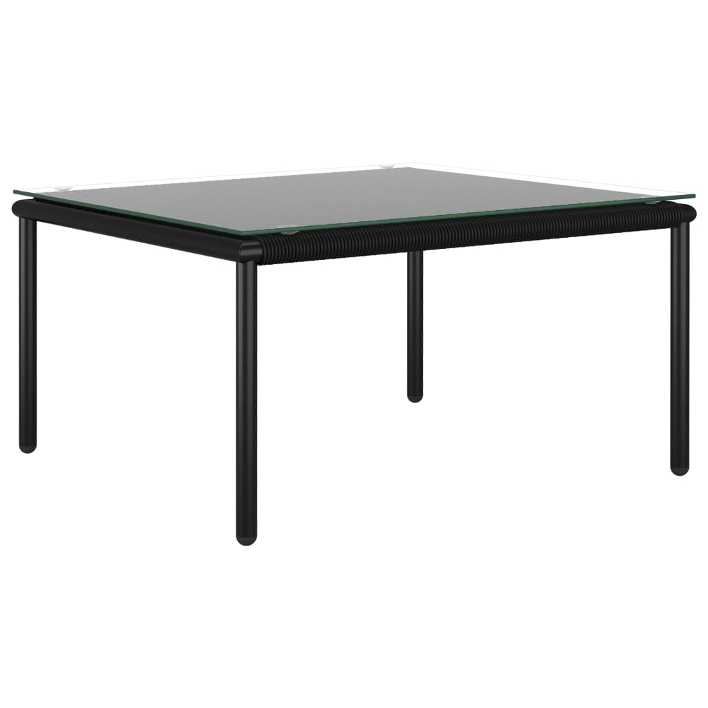 6-tlg. Garten-Lounge-Set mit Auflagen Schwarz PVC - Pazzar.ch