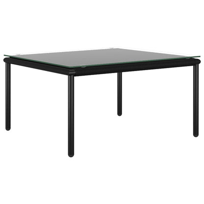 6-tlg. Garten-Lounge-Set mit Auflagen Schwarz PVC - Pazzar.ch