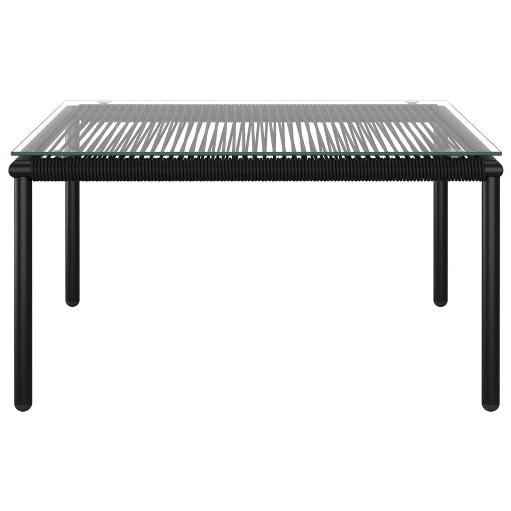 6-tlg. Garten-Lounge-Set mit Auflagen Schwarz PVC - Pazzar.ch