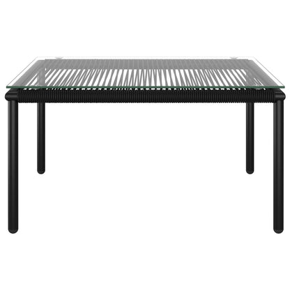 6-tlg. Garten-Lounge-Set mit Auflagen Schwarz PVC - Pazzar.ch