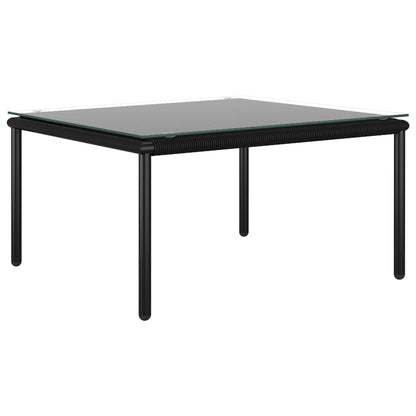 5-tlg. Garten-Lounge-Set mit Auflagen Schwarz PVC - Pazzar.ch